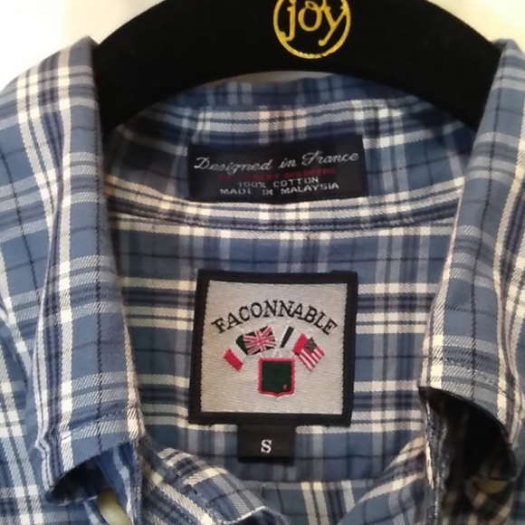 Faconnable in Men's long sleeve plaid size Small - Picture 3 of 6